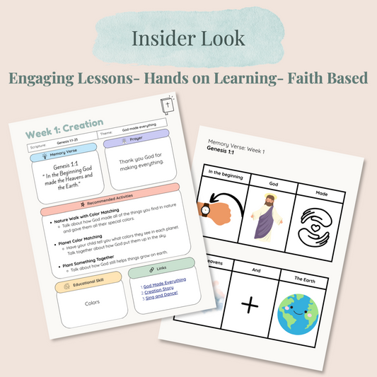 Eight Week Pre-K Bible Curriculum