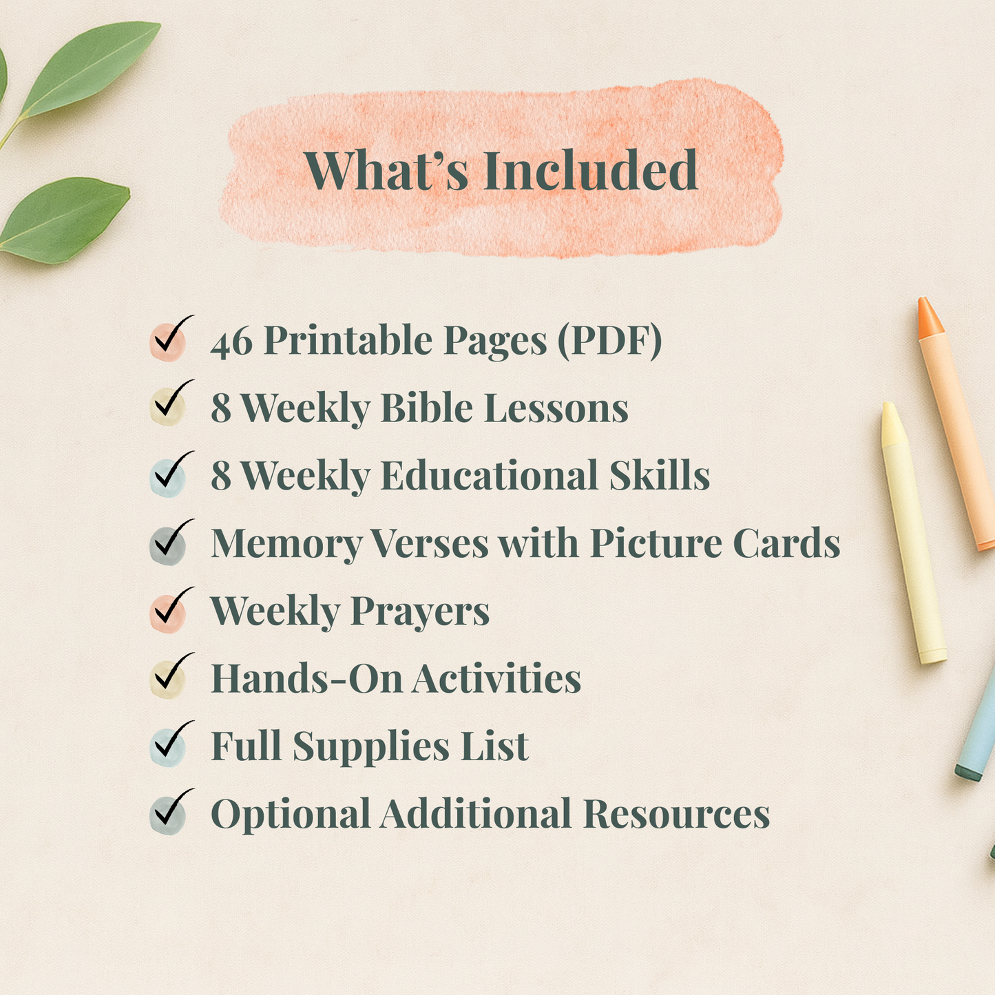 Eight Week Pre-K Bible Curriculum
